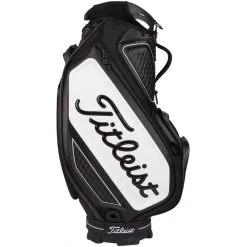 Titleist Tour Staff Bag -Cheap Custom Fit Golf Clubs Store Titleist Black White Staff Bag Side 2 View